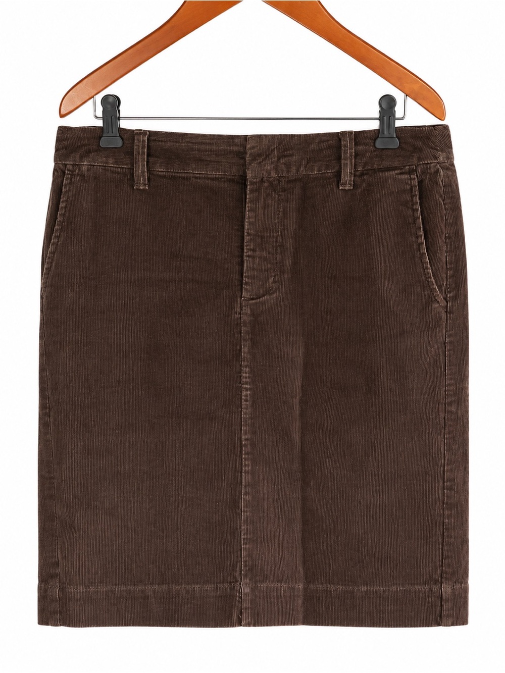 Eddie Bauer Vintage Y2K Corduroy Pencil Mini Skirt Pockets Brown 6